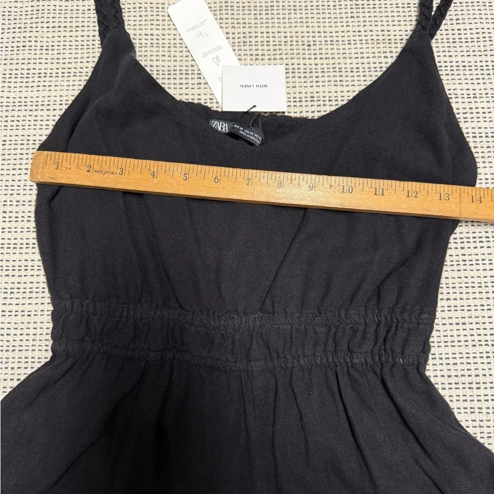 Zara Woman’s Black Linen Blend Romper